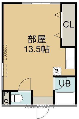 ファインハウス西元(ワンルーム/2階)の間取り写真