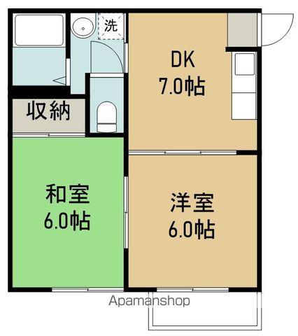 センチュリー195(2DK/2階)の間取り写真