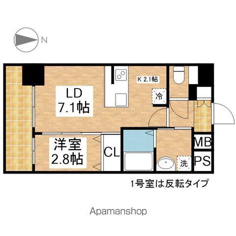 メイクスアート上前津Ⅵ(1LDK/14階)の間取り写真