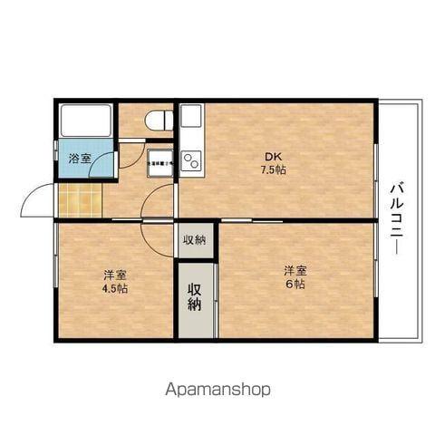 シティハイム蓮田(2DK/2階)の間取り写真