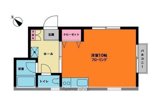 ヒューマンハイツ打越(ワンルーム/2階)の間取り写真