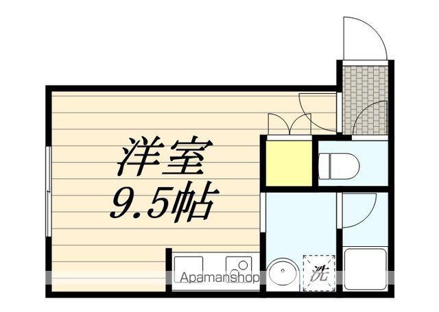 エーワンコートⅠ(ワンルーム/2階)の間取り写真