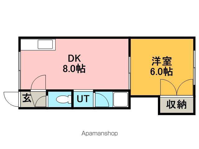 コーポきむら(1DK/1階)の間取り写真