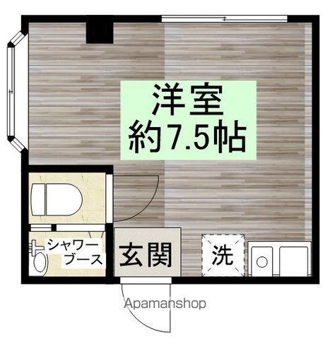 コーポK・I(ワンルーム/2階)の間取り写真