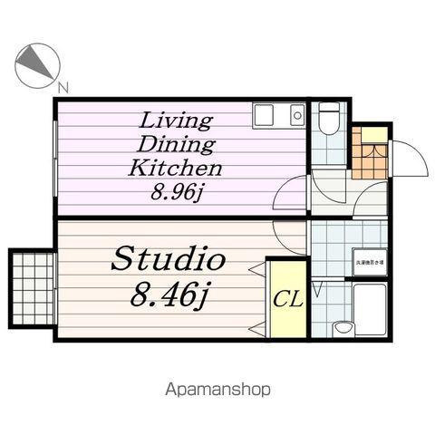 カムフォート登戸Ⅲ(1LDK/4階)の間取り写真