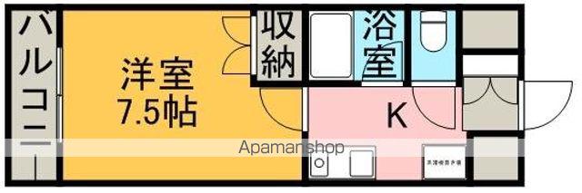 フルール井上(1K/6階)の間取り写真