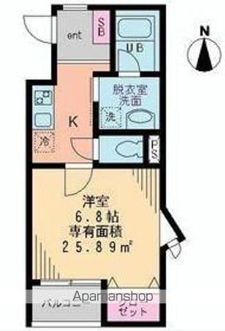 ダンディライオンⅢ(1K/3階)の間取り写真