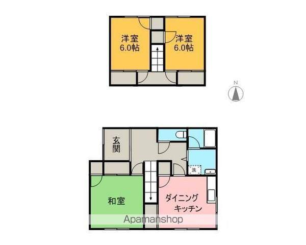 予讃線 伊予西条駅 徒歩17分 2階建 築35年(3DK)の間取り写真