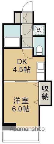 パルフェ宮城野(1DK/2階)の間取り写真