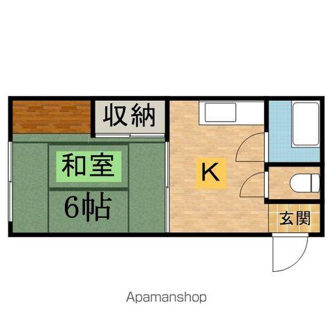 旭が丘第1平荘(1K/1階)の間取り写真