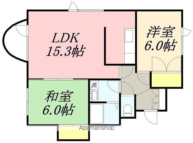 ジョイフル鍛冶(2LDK/2階)の間取り写真