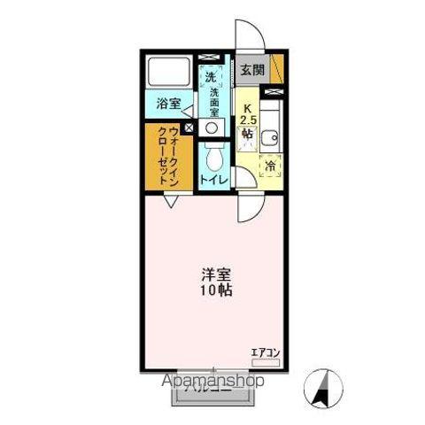 ソンリッサ(1K/1階)の間取り写真