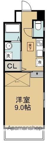 グランドスクエア(1K/1階)の間取り写真