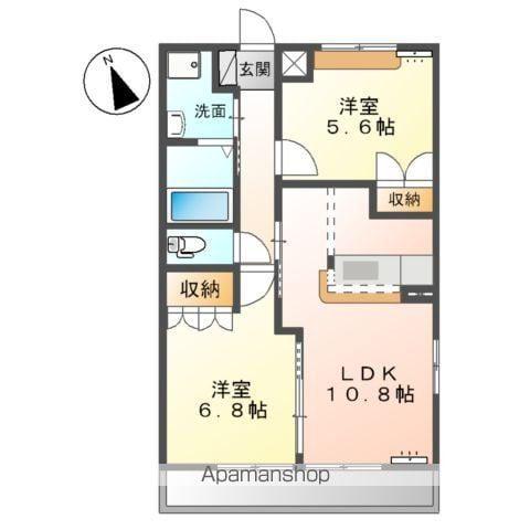 グレイス・フォレスト(2LDK/2階)の間取り写真