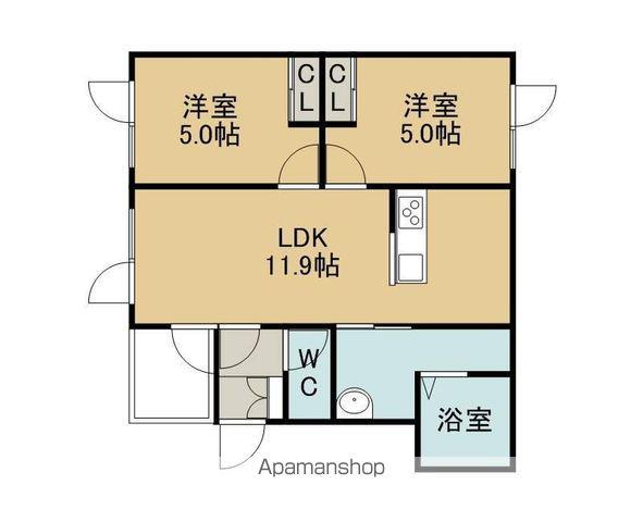 ゼットコート(2LDK/3階)の間取り写真