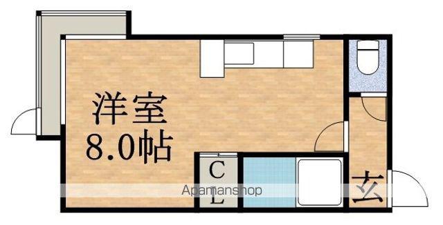 クルーズハウス南4条(1K/2階)の間取り写真