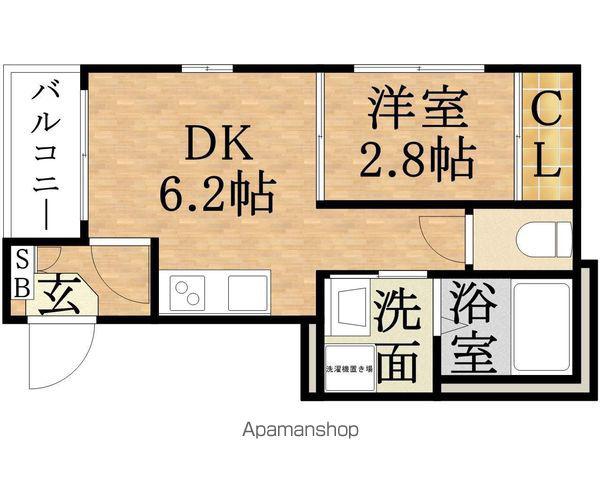 GUNNERSKANNAGARA(1DK/3階)の間取り写真