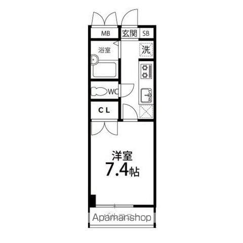 K.C.ヒルズANEX(1K/3階)の間取り写真