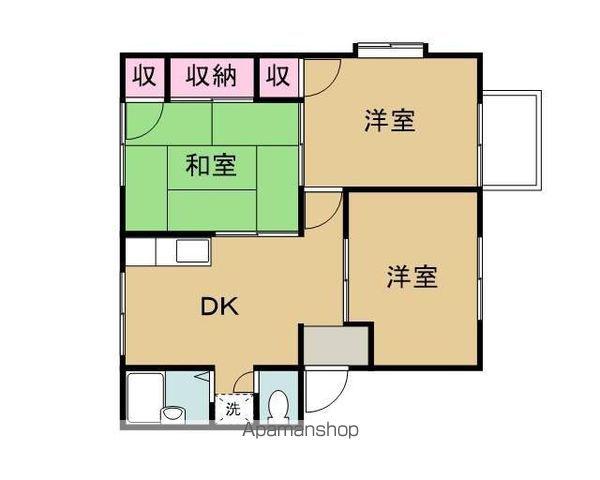 サングリーン東村(3DK/2階)の間取り写真