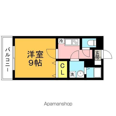 エルヴィータ九工大前(1K/1階)の間取り写真