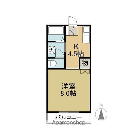 フォレストハイツ(1K/2階)の間取り写真