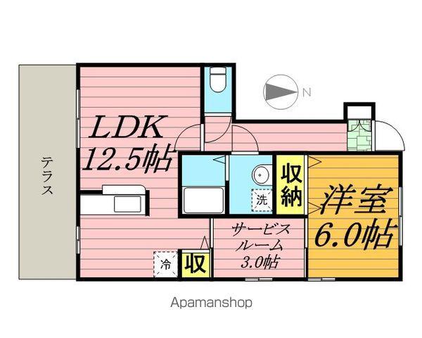 ビューフォレストC(1SLDK/1階)の間取り写真