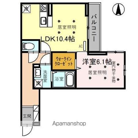 PROSPERⅡ(1LDK/2階)の間取り写真