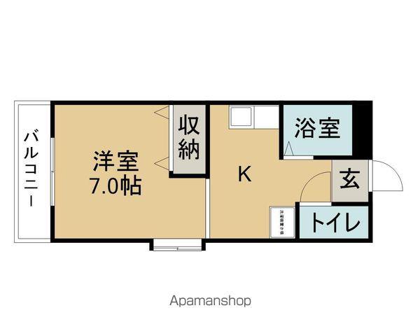 シャトレ旭(1DK/1階)の間取り写真