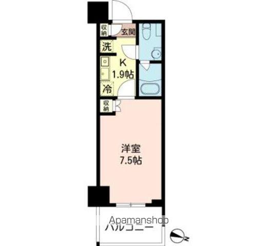 MFPRコート木場公園(1K/13階)の間取り写真