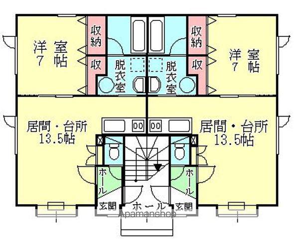 ビラ文苑7号館(1LDK/1階)の間取り写真
