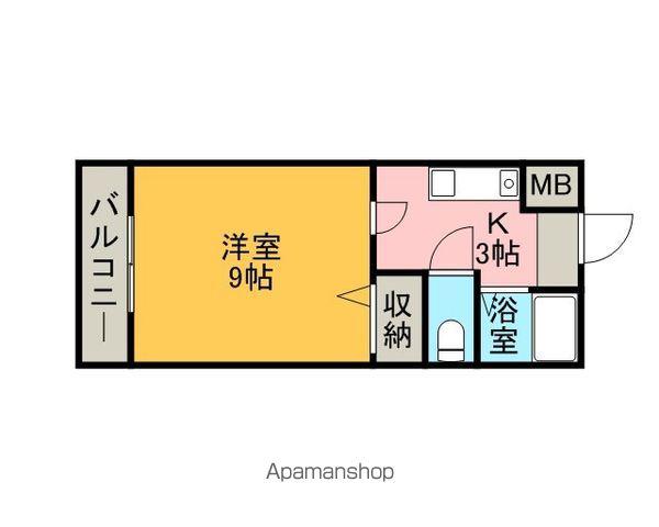 いわき6番館(1K/8階)の間取り写真