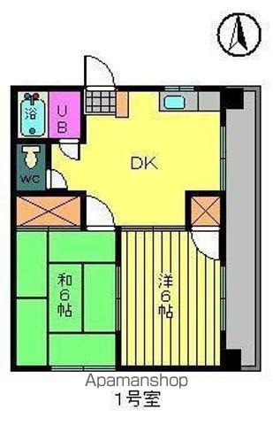 メゾン扶蓉(2DK/4階)の間取り写真