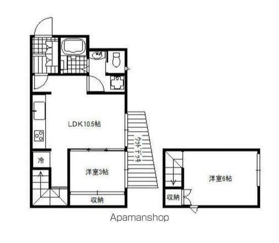 アジュール(ワンルーム/2階)の間取り写真