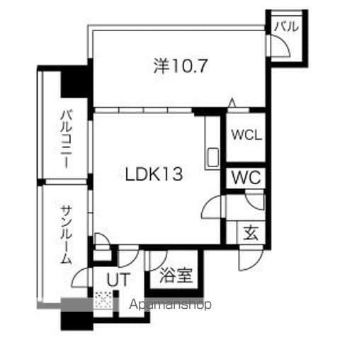 さくらHILLS NISHIKI PLATINUM RESIDE(1LDK/10階)の間取り写真