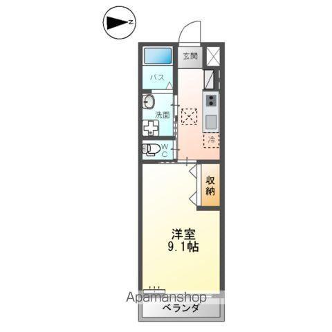 BOA SORTE(1K/1階)の間取り写真
