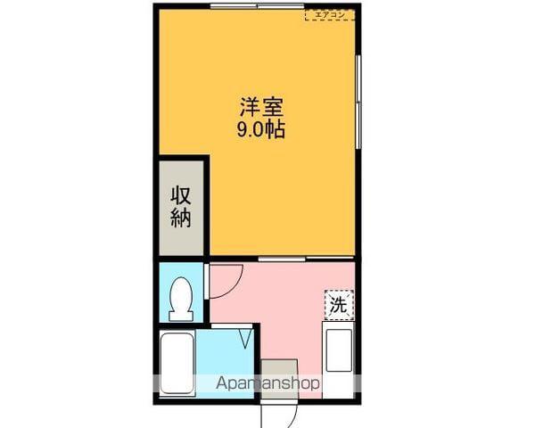 羽越本線 羽後本荘駅 徒歩20分 2階建 築35年(1K/2階)の間取り写真