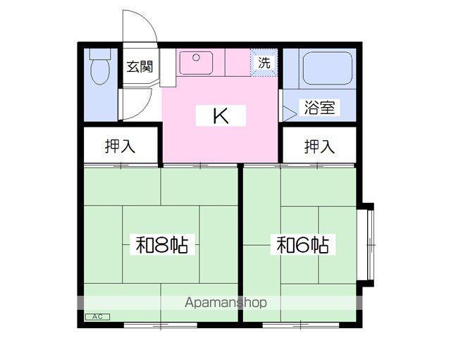 メゾン見前(2K/1階)の間取り写真