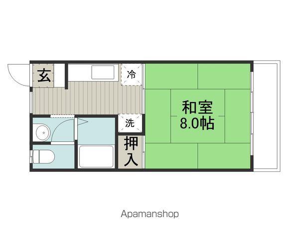 アベニュー島内(1K/2階)の間取り写真