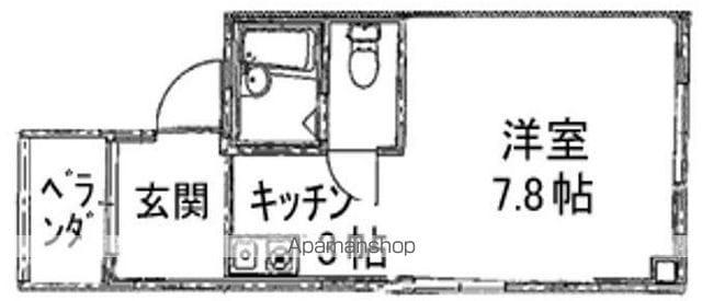 サーブ・シティ新宿(ワンルーム/3階)の間取り写真