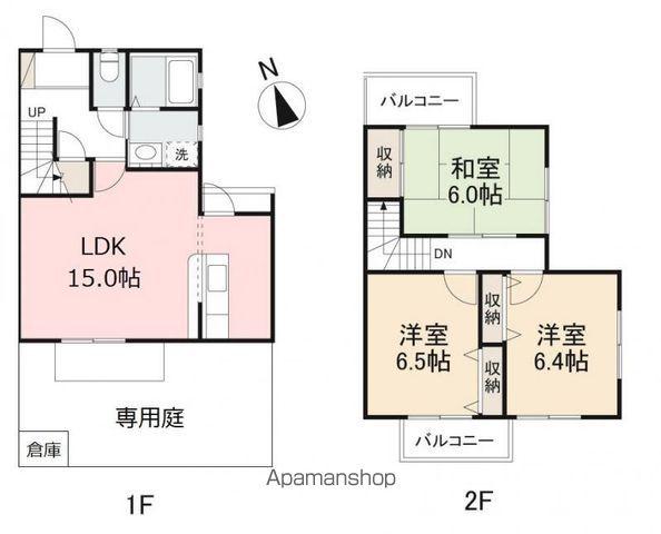 ミュージア屋島A・B棟(3LDK/1階)の間取り写真