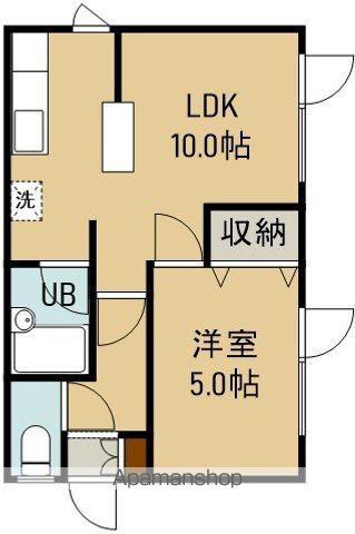 ハイツMEA(1LDK/2階)の間取り写真