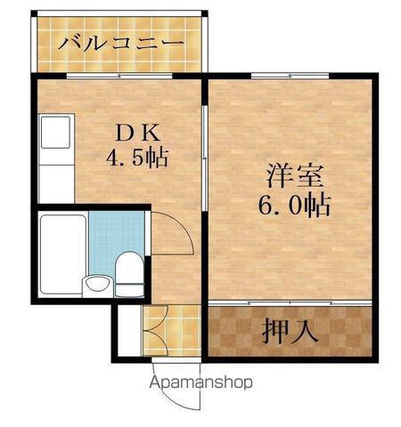 クレードメゾン(1DK/2階)の間取り写真