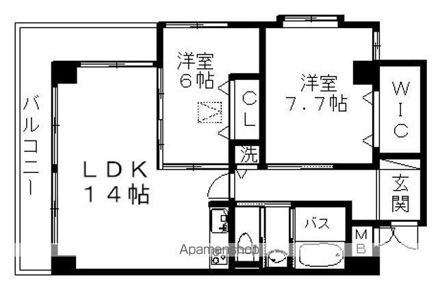 AZ BEANS(2LDK/4階)の間取り写真