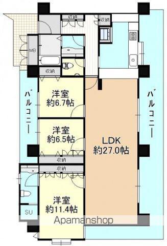 カーサ・エミネンス(3LDK/7階)の間取り写真