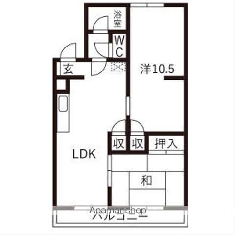 リアライズ自由ヶ丘(2LDK/2階)の間取り写真