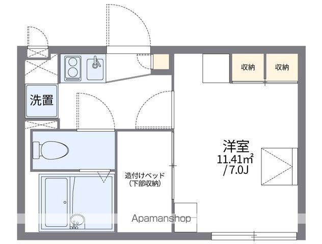 レオパレスベイサージュ船沢(1K/2階)の間取り写真