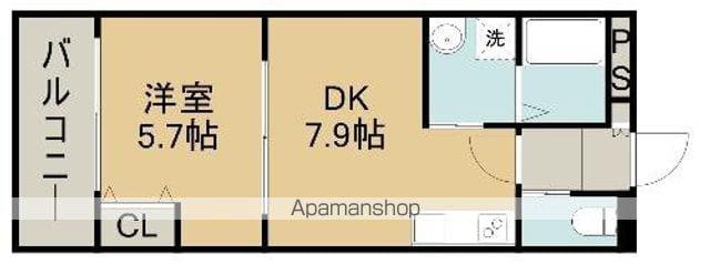 リネアーレ(1DK/3階)の間取り写真