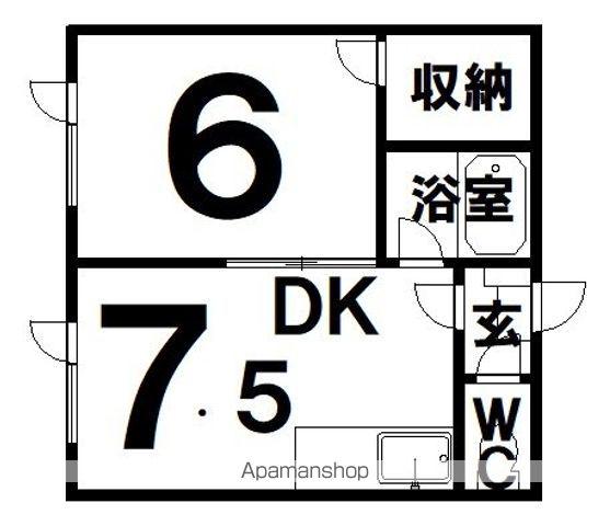 イトーコーポC(1DK/1階)の間取り写真