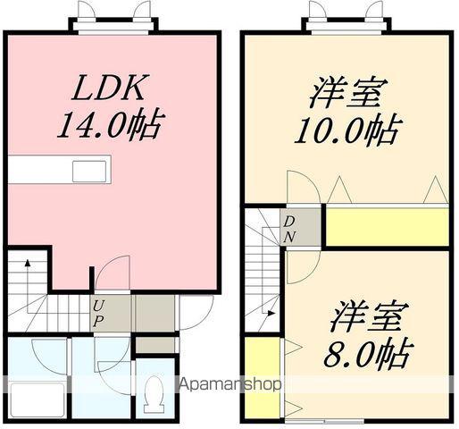 ピュア桜A棟(2LDK/1階)の間取り写真