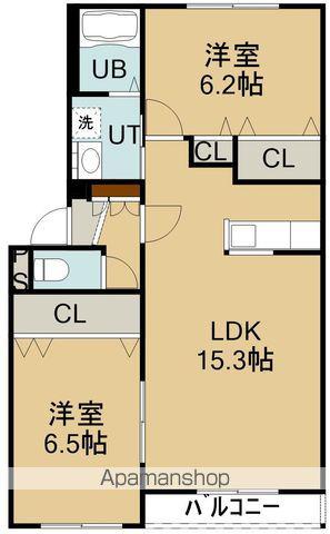 ル・シャルールレジェⅡ(2LDK/3階)の間取り写真